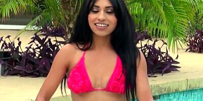 Mofos - Latina teen Candy Martinez gets fucked by the pool