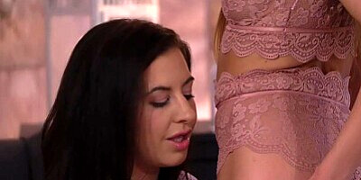 Lesbea Huge natural tits babe eating trim young Czech in lacy underwear