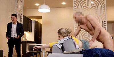 HUNT4K. Sexy blonde has an anal act not with her magician boyfriend