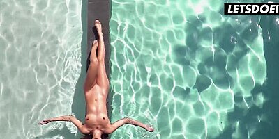 Best Friends Carolina Abril and Penelope Cross Hot Lesbian Sex by the Pool - A GIRL KNOWS