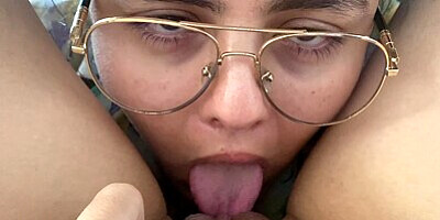 Giant clit blowjob POV