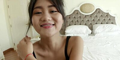 Adorable Thai amateur has her tight pussy stuffed