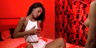 Hot brunette masturbates while her girlfriend watches her orgasm