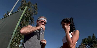 Slut For Seniors! Tanner Mays Lets Old Tennis Instructor Borrow Her Cunt