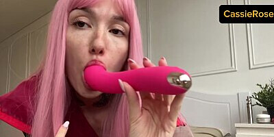 Young bitch plays with her tight pussy