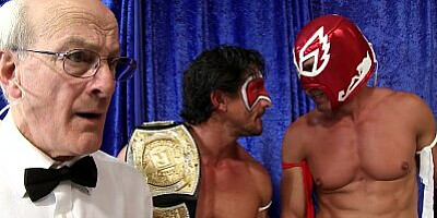 Slutty Brunette Lesbians Get Tag-Teamed by Two Pro Wrestlers