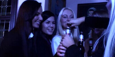 Lesbian party with strap-on