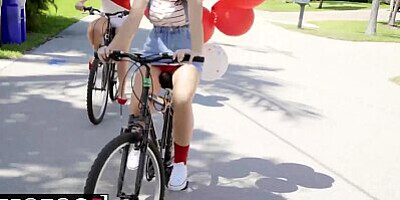 MOFOS - Phat ass brunette and her asian bff, share dick POV