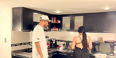 MY BOSS FUCKED ME HARD WHILE I WAS IN THE KITCHEN PREPARING DINNER