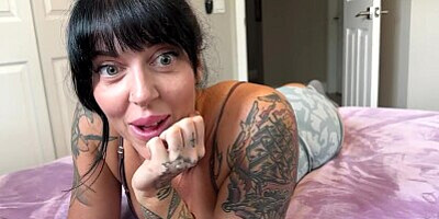 Tatted White Girl with Big Ass Comes over and Fucks Teddy Tarantino- Bella Scorpion