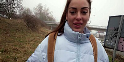 Public Agent She takes his big cock down to the balls after losing a simple game