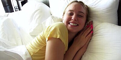 DTFsluts - Petite Teen Chloe Cherry Face Fucked by James Deen First Thing in the Morning