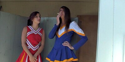 Twirling around the tender spot as the lesbian cheerleaders fuck and have a sixty nine