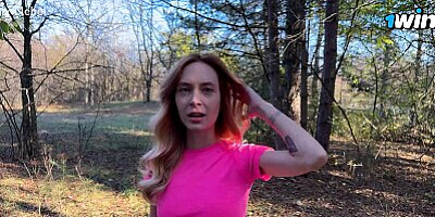 Met a strange girl in the forest and fucked her right away - Loly Nebel