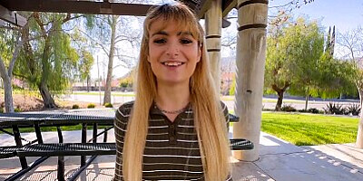 Real Teens - Sexy Teen With Bangs Evie Christian Does Her First Porn Scene