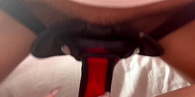 Fucking my girlfriend with a strapon for the first time (onlyfans@girlsonfilm333)
