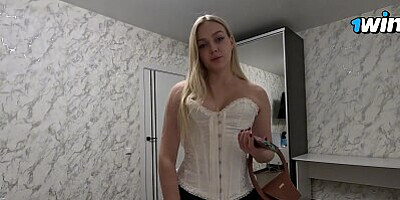 Horny stepdaughter begs her stepfather for a party - Arisha Mills