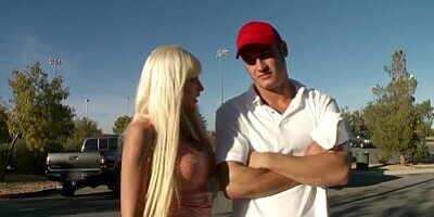 Rikki Six spreads her tight pussy for the biggest dick she's had