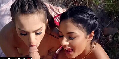 MOFOS - Amateur teens Serena Santos & Sofie Reyez share