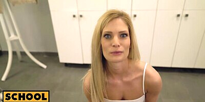 POV - Bad girl Candee Licious will pay with her pussy for a favor