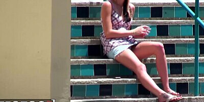 Mofos - Hot Blonde Heidi Sits Alone & Bruno Dickens Asks Her If She Wants Company