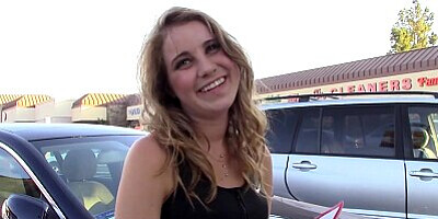 Innocent Sign Spinner Kinsley Eden Gets Paid To Make Her First Sex Scene