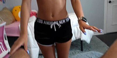 18 Year Old College Slut Sucks a Frat Boys Dick in Her Dorm Room!