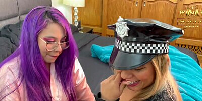 Officer Gina caught Maggie Queen Masturbating