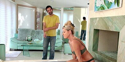 NURU MASSAGE - Gorgeous MILF India Summer Gets Caught Practicing NURU By Her Stepson