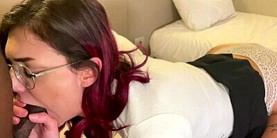 The Good French Nympho With Glasses Comes Back To Get Her Pussy Pounded In A Threesome !!!