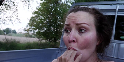 Amateur lesbian sex in the back of a pickup truck from Marsha and Violet