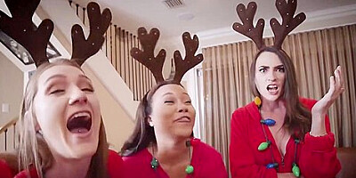 Aria Kai, Adriana Maya, Nade Nasty - Santa Got Caught