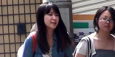 Japanese brunette squats and pisses freely outdoors in public