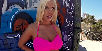 BANGBROS - Big Booty Babe Blondie Fesser Takes Public Pounding From Alberto