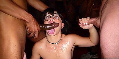 Tiny Loves Getting Dicked In Gangbang - Scotty P, Billy Boston And Mochi Mona