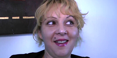 Kinky blonde MILF sucks random big cocks in group orgy