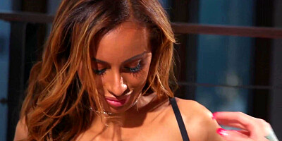 MILF Joanna Angel fucks petite Kylie Le Beau with strap on