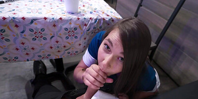 ...Young nymph Cici Shellz gets fucked with her panties on...