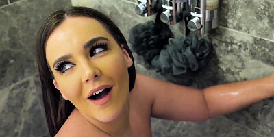 Big tits MILF Natasha Nice hard anal fucking in the shower