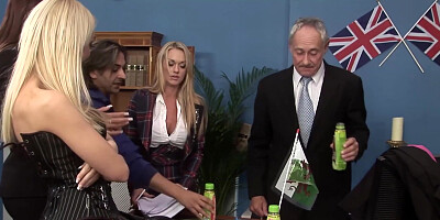 Lovely Secretaries Fucking With Two Horny Guys In The Office
