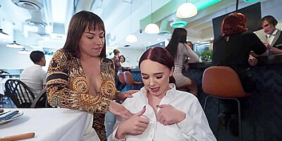 Dakota Quinn, Scarlett Rose And Peter Green In Fucking The Waitress And My Bae In Fancy Diners