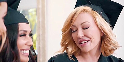 Bunny Madison, Adira Allure And Madison Blaze - Milfs Graduation Party Turns Into A Reverse Gangbang Party