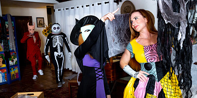 ...Great Halloween XXX threesome with Sophia Locke and Evie Christian...