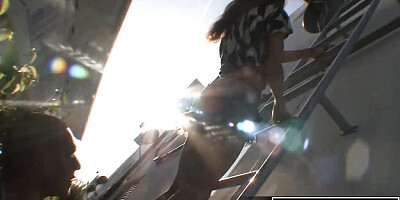 Veronica Rodriguez and Bruno Dickemz's public porn by Naked Hustlers