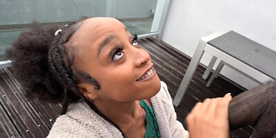 ...Mena Carlisle shows off her excellent skills in giving blowjob...