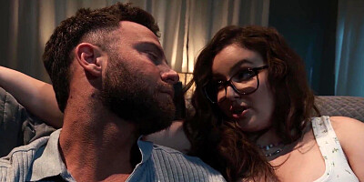 Petite brunette is mandhandled by her bf