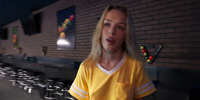 Ashlyn Angel preparing for an orgasm among pool tables