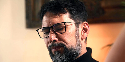 Dominant husband controlling his wife