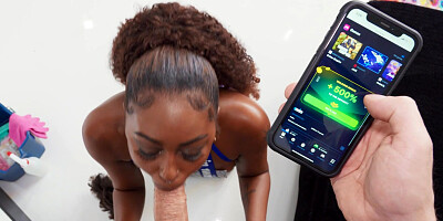 ...Dark-skinned hoe Destiny Mira gets her eager cunt drilled...