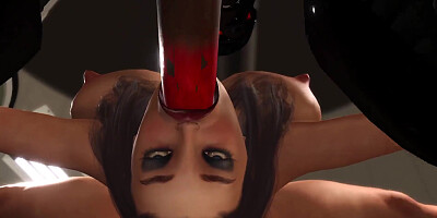 Sci-fi plumb machine! Masculine android bangs rock-hard a young stunning brown-haired in the lab
